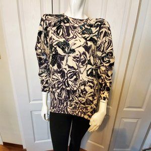 Spanner Vintage Sweater with silver / black sequin